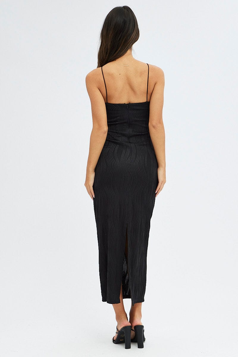 Black Maxi Dress Sleeveless Bodycon