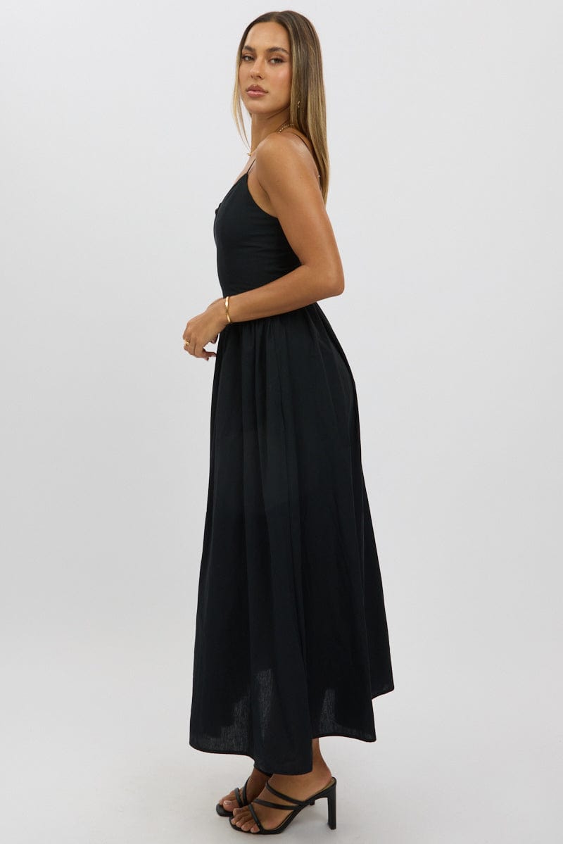 Black Maxi Dress V-Neck