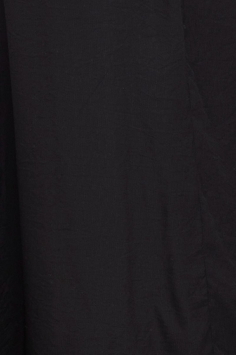 Black Midi Dress Evening Square Neck