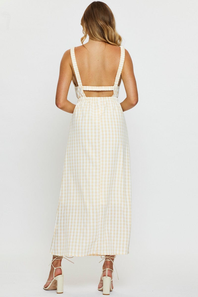 Check Maxi Dress Sleeveless