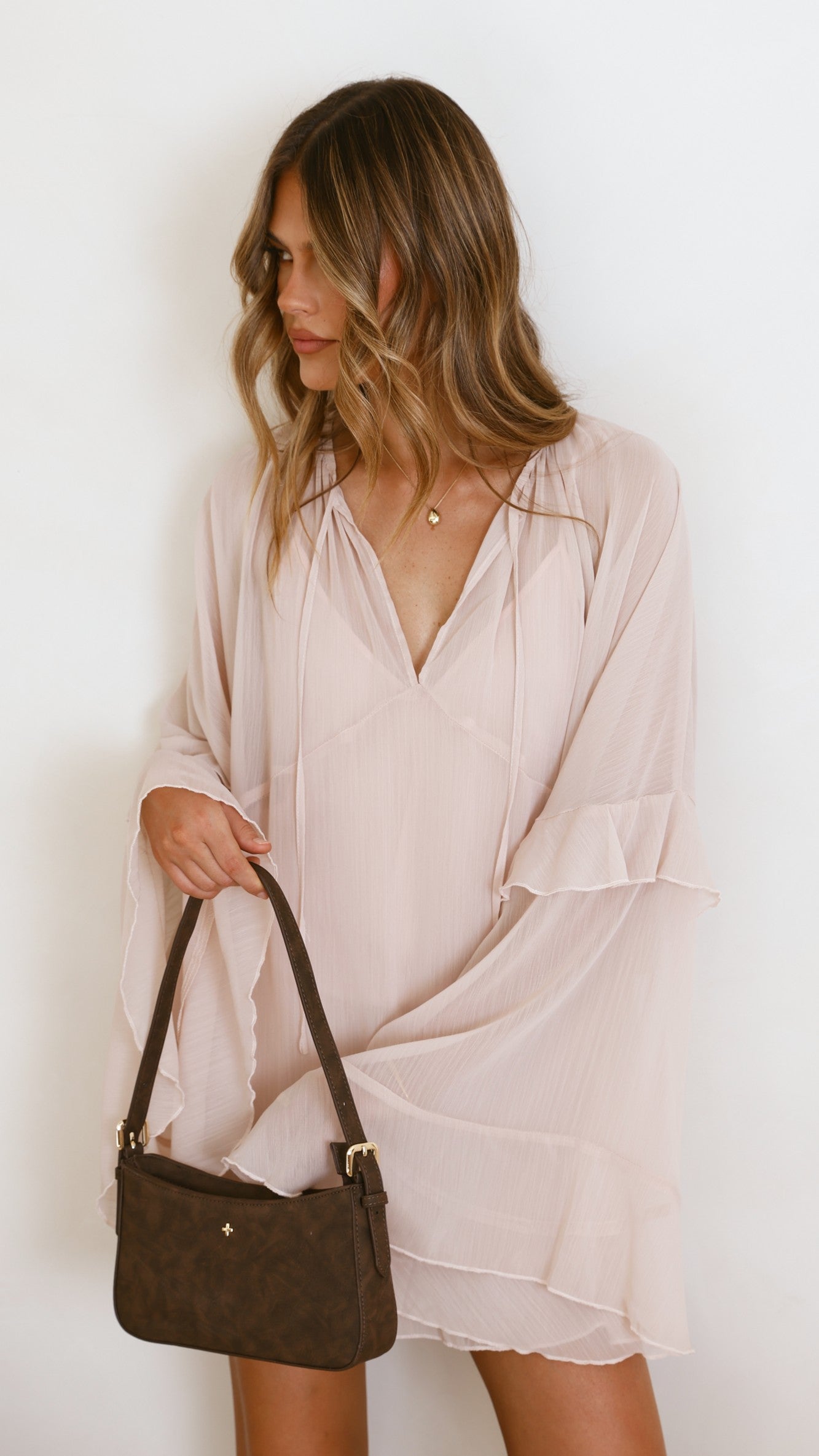 Leera Mini Dress - Nude