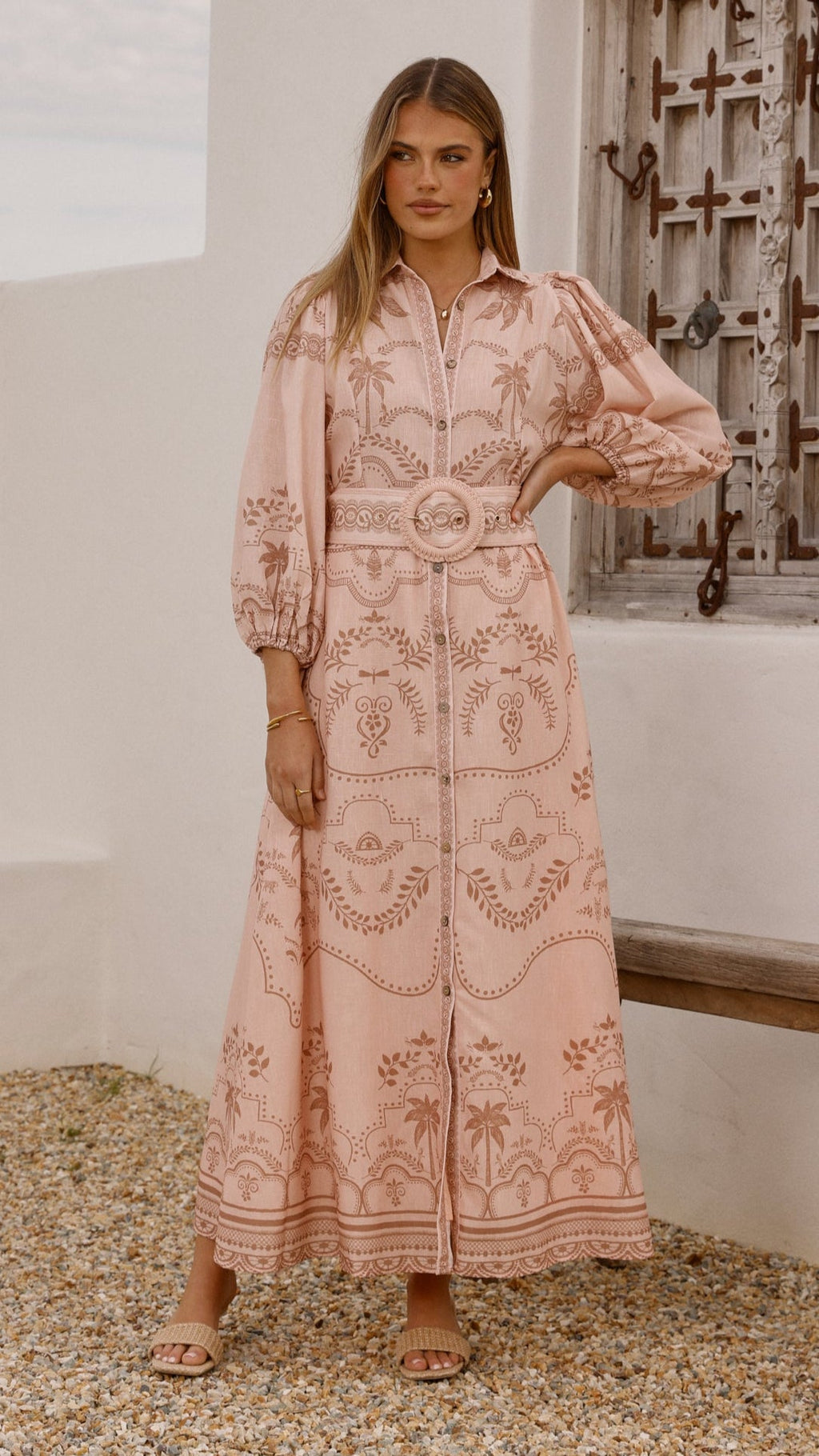 Xander Long Sleeve Maxi Dress - Blush