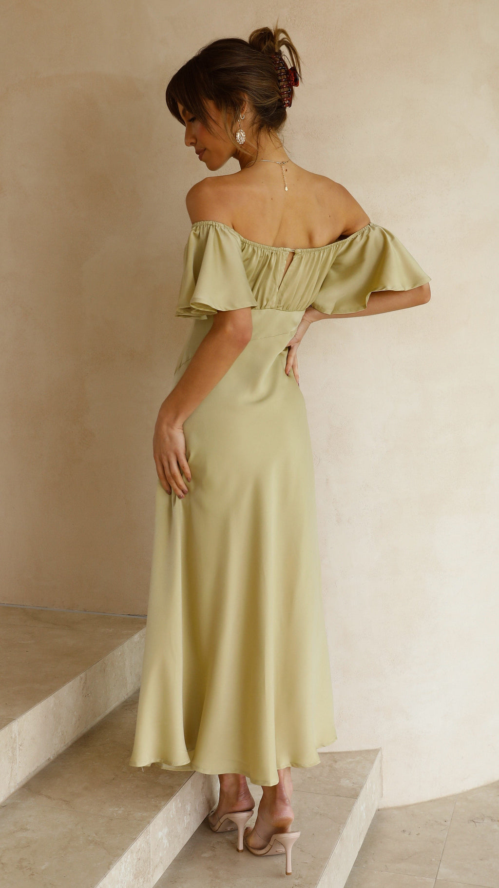 Louisa Midi Dress - Olive