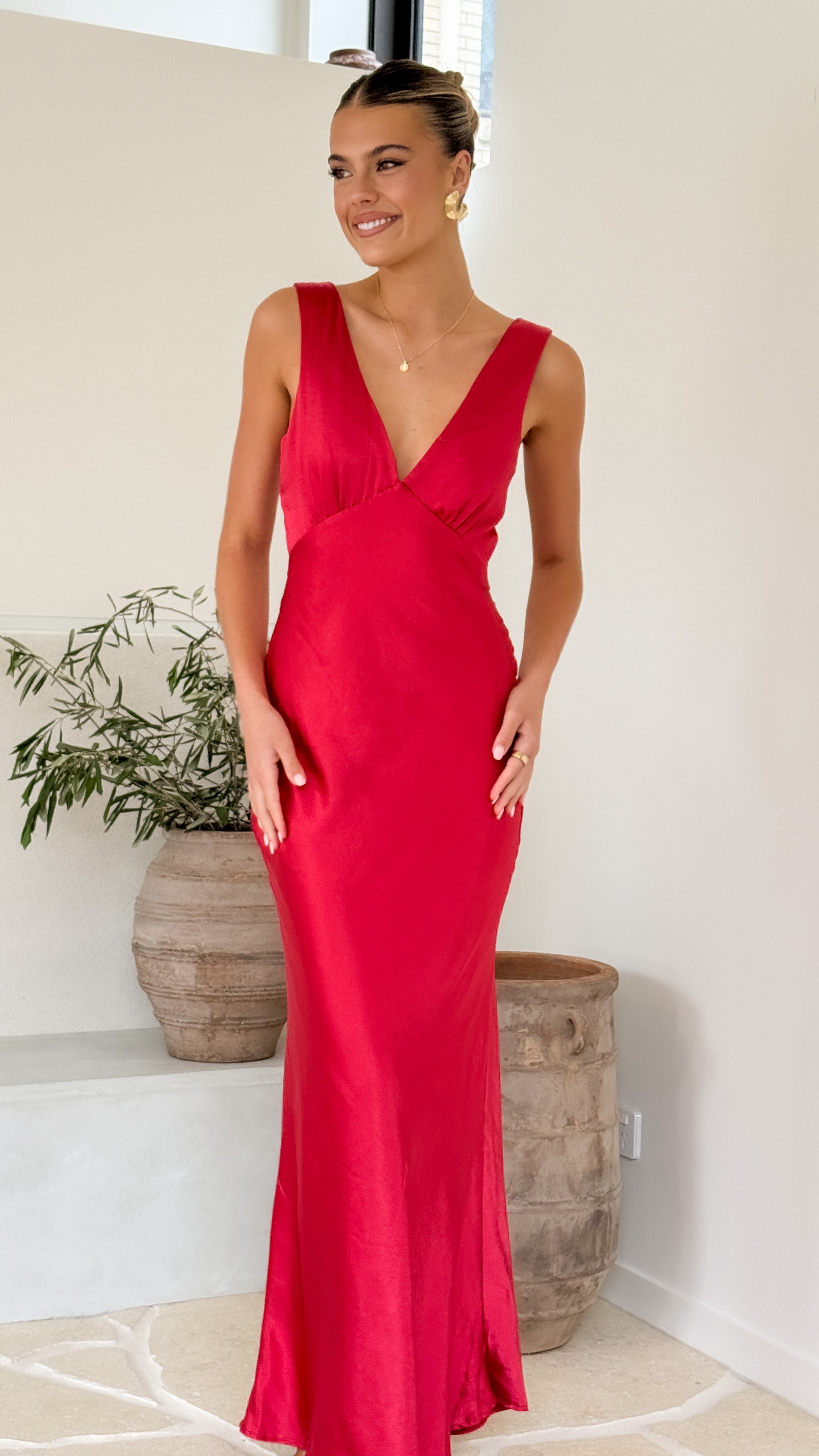 Sofia Maxi Dress - Red