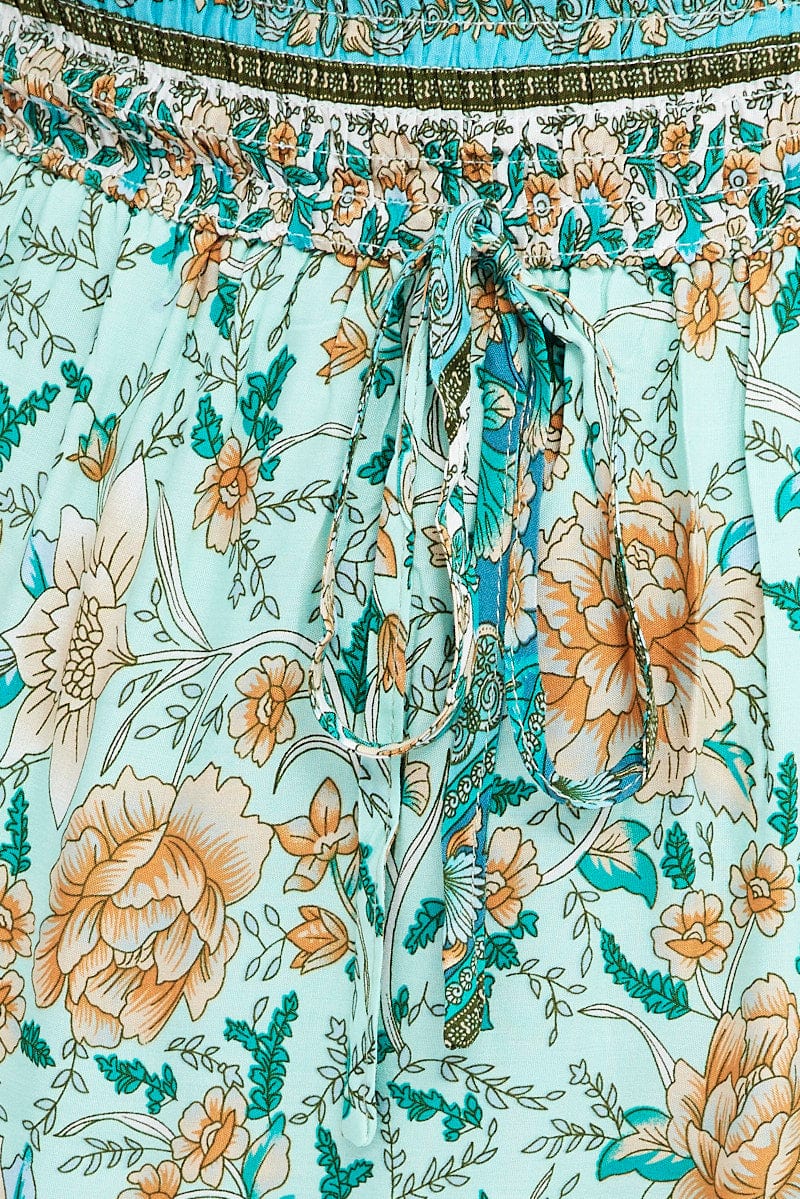 Boho Print Maxi Dress Bandeau Sun Dress