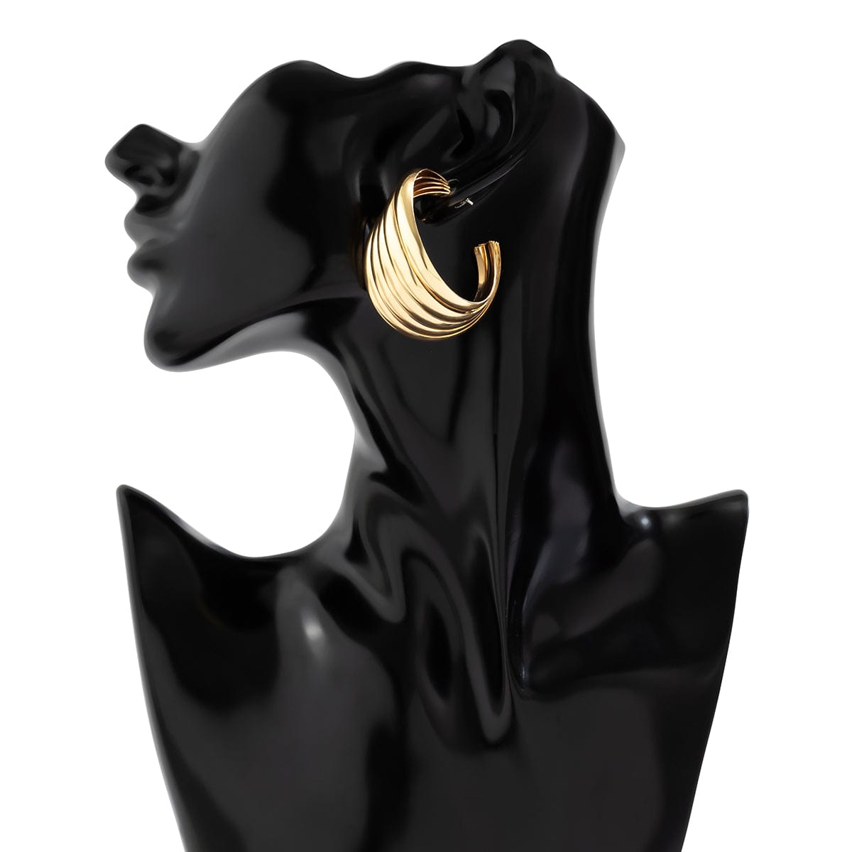 Geometric Abstract Pattern Hoop Earrings