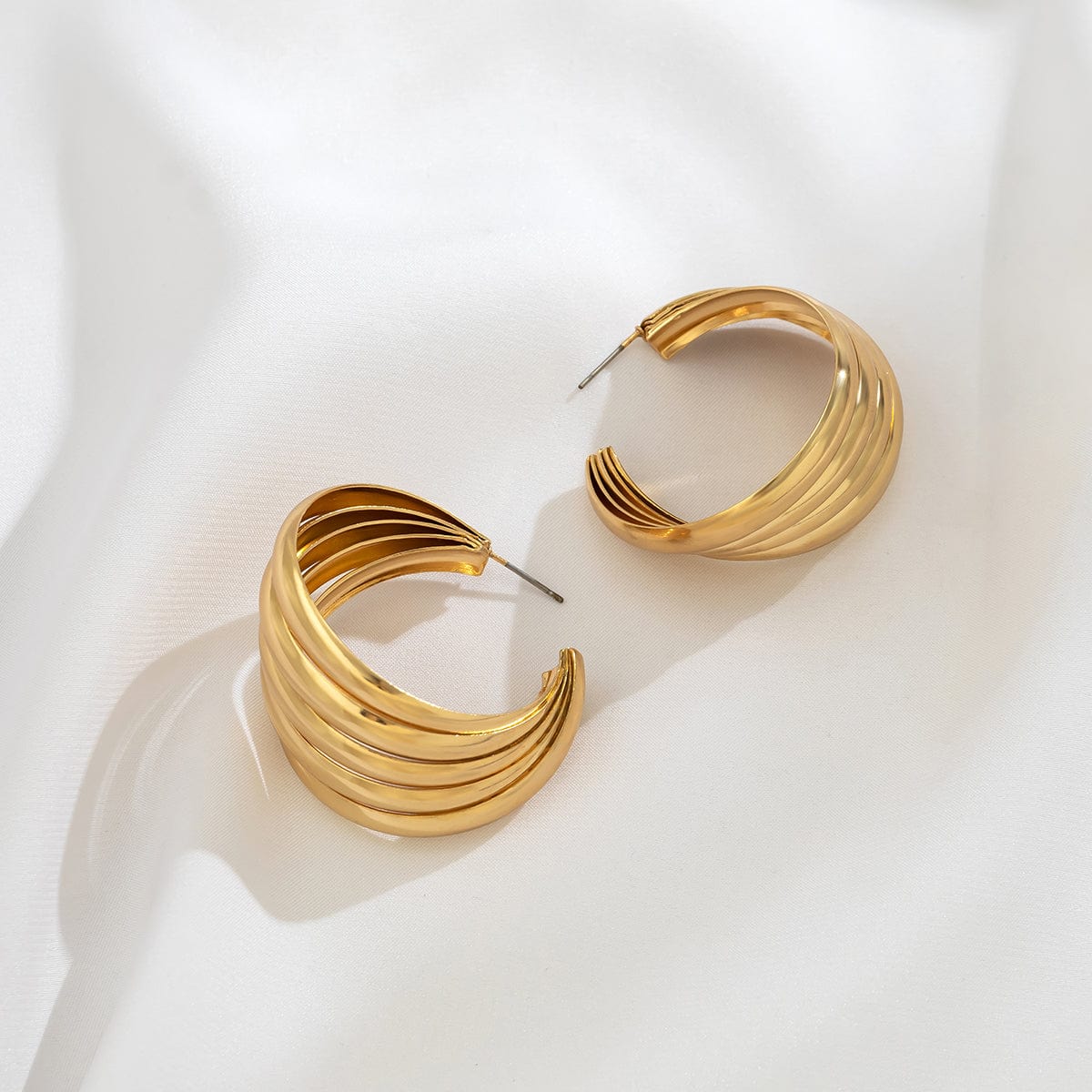 Geometric Abstract Pattern Hoop Earrings