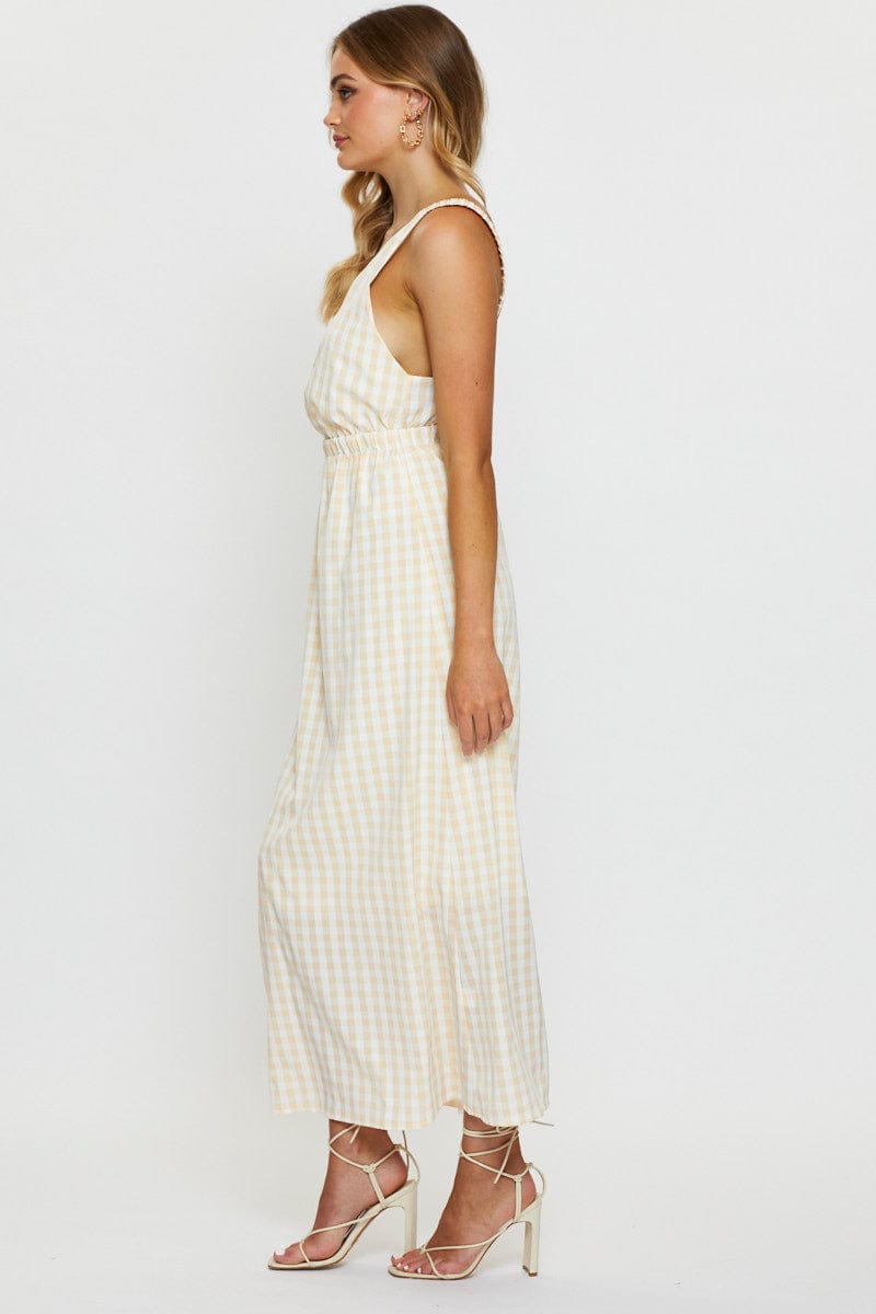 Check Maxi Dress Sleeveless