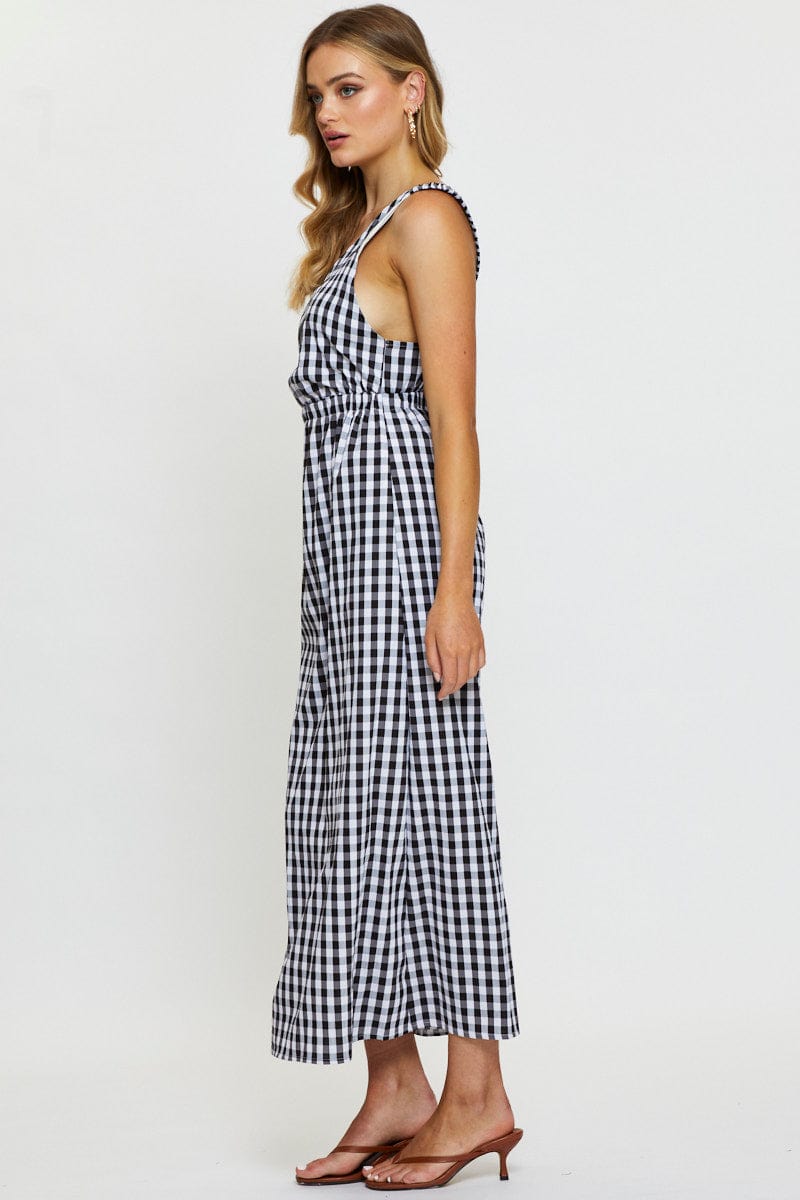 Check Maxi Dress Sleeveless