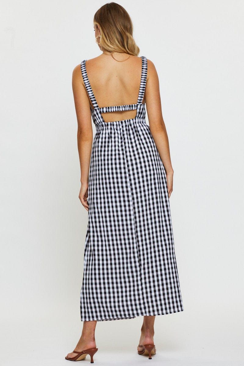 Check Maxi Dress Sleeveless